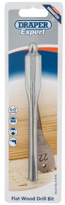 DRAPER Expert 6.0mm Flat Wood Bit