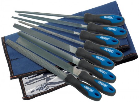 8 PIECE 200mm SOFT GRIP ENGINEERS FILE AND RASP SET