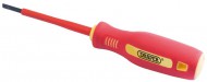 DRAPER 2.5mm x 75mm Fully Insulated Plain Slot Screwdriver. (Display Packed)