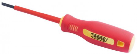 DRAPER 2.5mm x 75mm Fully Insulated Plain Slot Screwdriver. (Sold Loose)