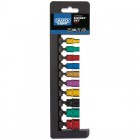 DRAPER 1/4\" Sq. Dr. Metric Coloured Socket Set (10 Piece)Piece)