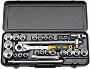 28 Piece 1/2\" Square Drive Elora Metric and Imperial Socket Set