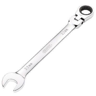 DRAPER 22mm Draper Hi-Torq® Metric Flexible Head Ratcheting Combination Spanner