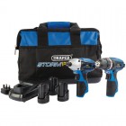 DRAPER 10.8V Dr/Dr.TW/Pack +3 Batteries and Bag - Stormforce Interchange Super Deal