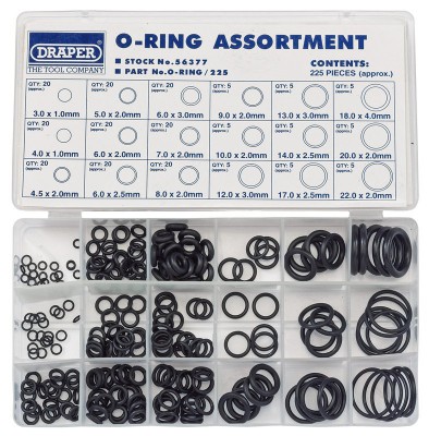 225 PIECE O RING ASSORTMENT