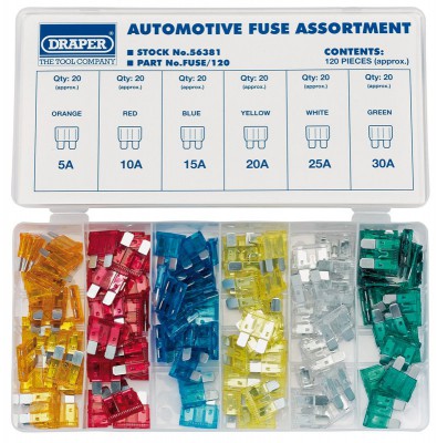 120 PIECE AUTOMOTIVE FUSE ASSORTMENT