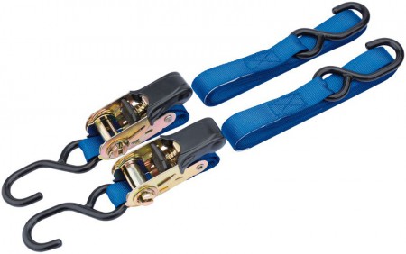 DRAPER 250kg 2 Piece Ratcheting Tie Down Straps (3.5M x 25mm)