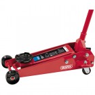 DRAPER 3 tonne Red Heavy Duty Garage Trolley Jack