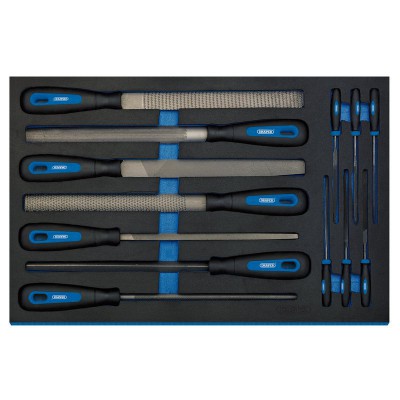 Hand File Set in 3/4 Drawer EVA Insert Tray (13 Piece)