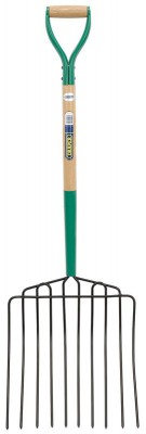 DRAPER 10 Prong Manure Fork with Wood Shaft and MYD Handle