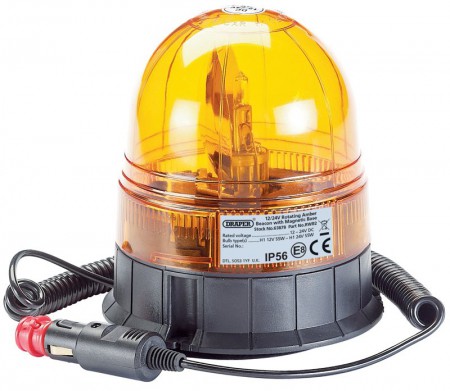 DRAPER 12/24V Magnetic Base Rotating Beacon