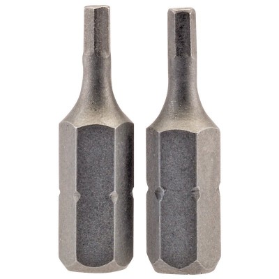 2.5mm 1/4\" Hex. Hexagonal Insert Bit 25mm Long x 2