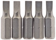 4.5 mm 1/4\" Hex. Plain Slot Insert Bit 25mm Long x 5