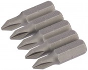 No.1 1/4\" Hex. Cross Slot Insert Bit 25mm Long x 5