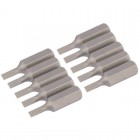 3mm 1/4\" Hex. Plain Slot Insert Bit 25mm Long x 10