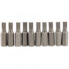 4.5mm 1/4\" Hex. Plain Slot Insert Bit 25mm Long x 10