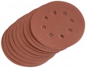 PACK OF 10 125MM 240 GRIT HOOK AND LOOP SANDING DISCS