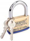 60MM SOLID BRASS PADLOCK & 2 KEYS WITH MUSHROOM PIN TUMBLERS HARDENED STEEL SHACKLE & BUMPER