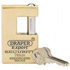 76MM EXPERT QUALITY CLOSE SHACKLE SOLID BRASS PADLOCK & 2 KEYS WITH HARDENED STEEL SHACKLE