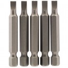 4.5mm 1/4\" Hex. Plain Slot Insert Bit 50mm Long x 5