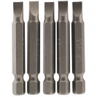 5.5mm 1/4\" Hex. Plain Slot Insert Bit 50mm Long x 5