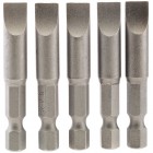 8mm 1/4\" Hex. Plain Slot Insert Bit 50mm Long x 5