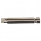 4.5mm 1/4\" Hex. Plain Slot Insert Bit 75mm Long x 2