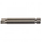 6mm 1/4\" Hex. Plain Slot Insert Bit 75mm Long x 2