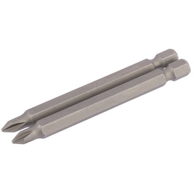 No.1 1/4\" Hex. Cross Slot Insert Bit 75mm Long x 2