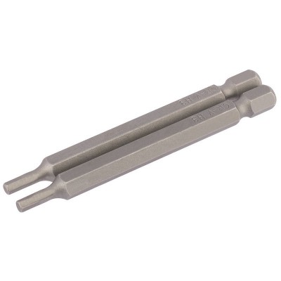 3mm 1/4\" Hex. Hexagonal Insert Bit 75mm Long x 2