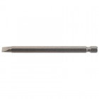 6mm 1/4\" Hex. Plain Slot Insert Bit 100mm Long x 1