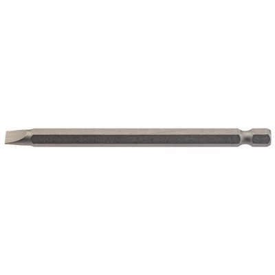 6mm 1/4\" Hex. Plain Slot Insert Bit 100mm Long x 1