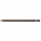 6.5mm 1/4\" Hex. Plain Slot Insert Bit 100mm Long x 1