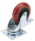 100MM SWIVEL PLATE FIXING POLYURETHANE WHEEL WITH BRAKE 125KG