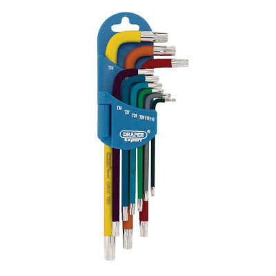 Metric Coloured Long Arm Draper TX-STAR® Key Set (9 Piece)