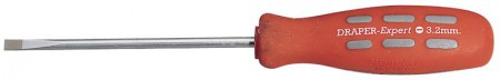 DRAPER EXPERT 100MM X 3.2MM PLAIN SLOT PARALLEL TIP MECHANICS SCREWDRIVER (SOLD LOOSE)