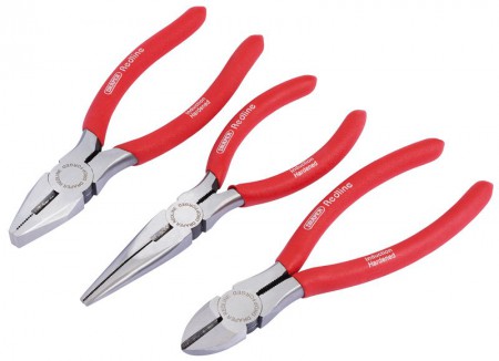 DRAPER 160mm Pliers Set with PVC Dipped Handles (3 piece)