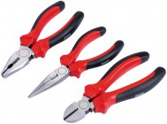 DRAPER 160mm 3 Piece Heavy Duty Soft Grip Pliers Set with Soft Grip Handles