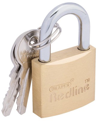 DRAPER 30mm Brass Cylinder Padlock