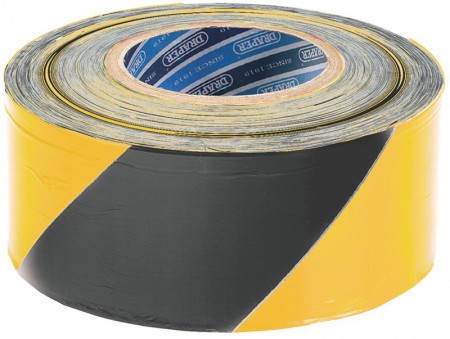 75MM X 500M BLACK/YELLOW BARRIER TAPE