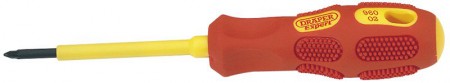 DRAPER EXPERT NO .0 X 60MM FULLY INSULATED PZ TYPE SCREWDRIVER