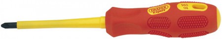 DRAPER EXPERT NO 2 X 100MM FULLY INSULATED PZ TYPE SCREWDRIVER