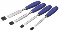 4 PIECE BEVEL EDGE WOOD CHISEL SET