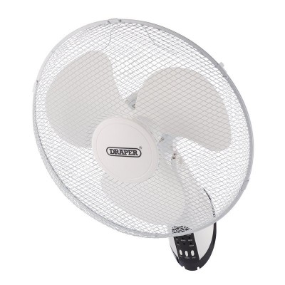 Oscillating Wall Mounted Fan with Remote Control, 16\", 3 Speed