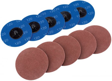 DRAPER Ten 75mm 120 Grit Aluminium Oxide Sanding Discs