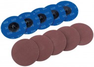 DRAPER Ten 75mm 320 Grit Aluminium Oxide Sanding Discs