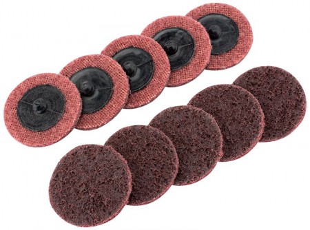 DRAPER Ten 50mm Polycarbide Abrasive Pads (Medium)