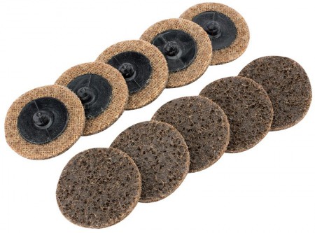 DRAPER Ten 50mm Polycarbide Abrasive Pads (Course)