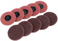 DRAPER Ten 75mm Polycarbide Abrasive Pads (Medium)