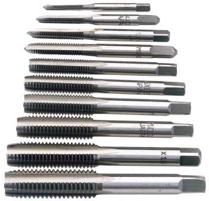 10 PIECE METRIC HAND TAP SET